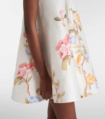 Vestido corto Caitlin en mezcla de lino | Leo Lin