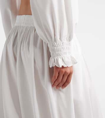 Shirred off-shoulder crop top | Norma Kamali