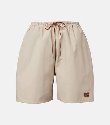 Cotton-blend Bermuda shorts | Miu Miu