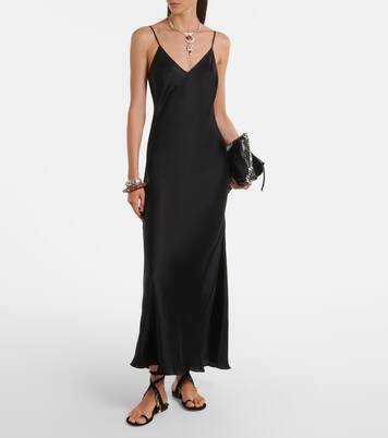 Robe longue Nevana en satin | Isabel Marant