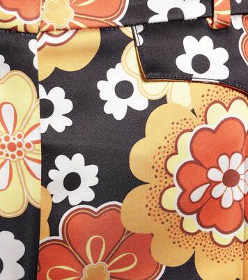 Pantalon droit imprimé en satin | Rabanne