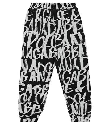 Printed cotton sweatpants | Dolce&Gabbana Kids