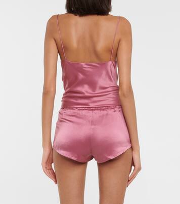 Venice silk satin pajama shorts | Asceno