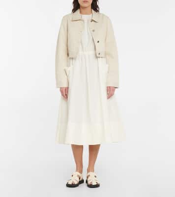 Vera cropped denim jacket | Deveaux New York