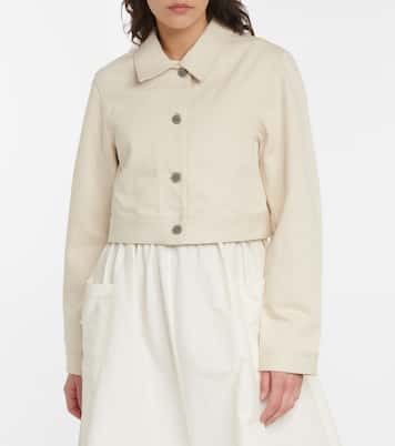 Vera cropped denim jacket | Deveaux New York