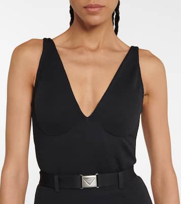 Belted knit playsuit | Prada