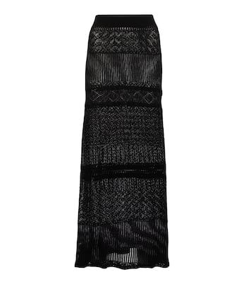 Wool, cashmere and silk maxi skirt | Chloé