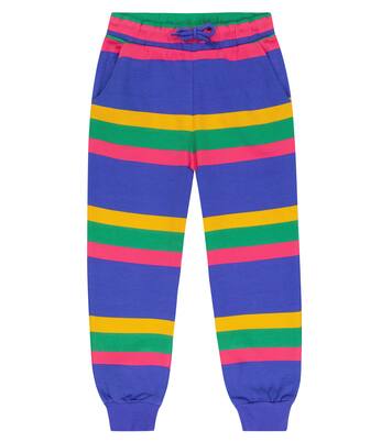 Striped cotton sweatpants | Mini Rodini