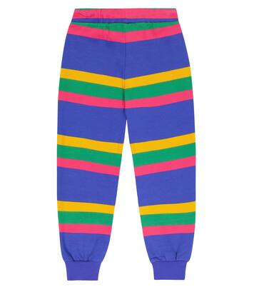Striped cotton sweatpants | Mini Rodini