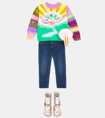 Patterned striped knit sweater | Stella McCartney Kids
