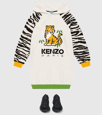 Printed cotton sweater dress | Kenzo Kids