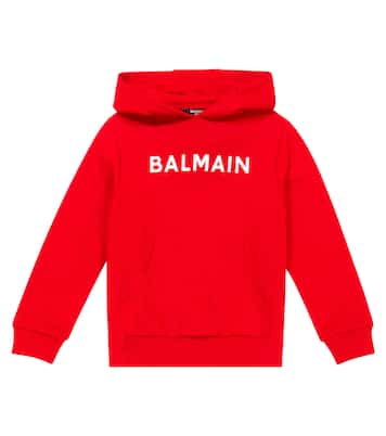 Sudadera con capucha de algodón con logo | Balmain Kids