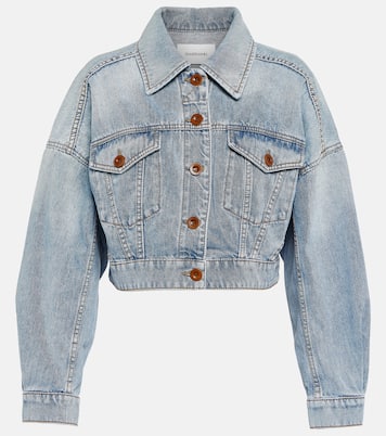 Chaqueta Raie cropped de denim | Zimmermann