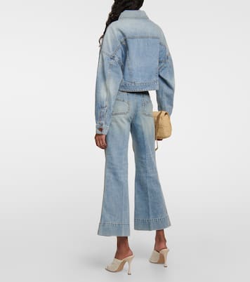 Chaqueta Raie cropped de denim | Zimmermann