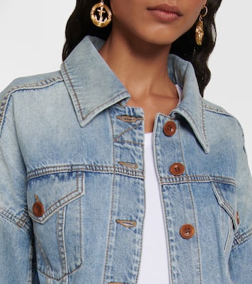 Chaqueta Raie cropped de denim | Zimmermann