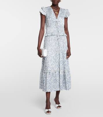 Robe midi en satin à fleurs | Polo Ralph Lauren