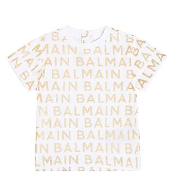 Baby logo cotton jersey T-shirt | Balmain Kids