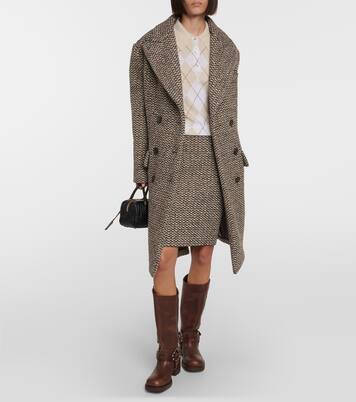 Bleistiftrock aus Bouclé | Miu Miu