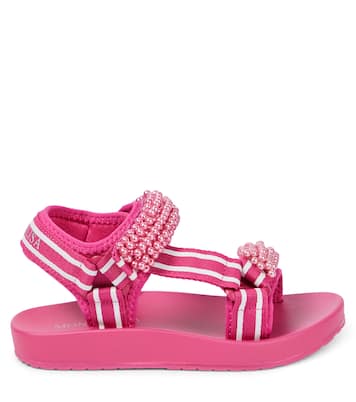 Tecno faux pearl-embellished sandals | Monnalisa
