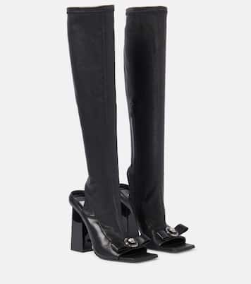 Botas altas Gianni Ribbon de piel | Versace