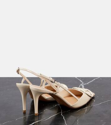 VLogo Signature patent leather slingback pumps | Valentino Garavani