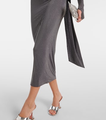 Verzierter Midirock aus Jersey | Alex Perry