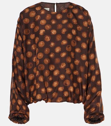 Printed satin blouse | Dries Van Noten