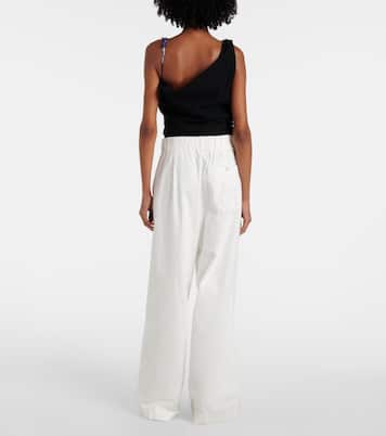 Pantalon ample à taille haute en coton | Dries Van Noten