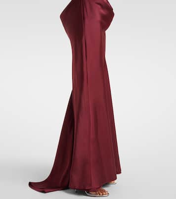 Embellished draped satin corset gown | Rotate