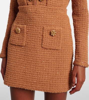 Falda tubo gofrado de punto | Self-Portrait