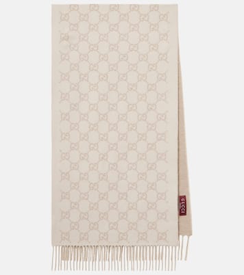 GG fringed cashmere scarf | Gucci