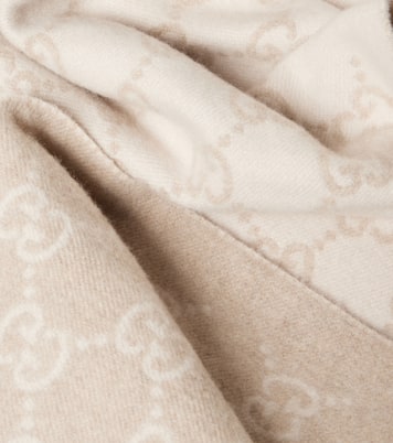 GG fringed cashmere scarf | Gucci