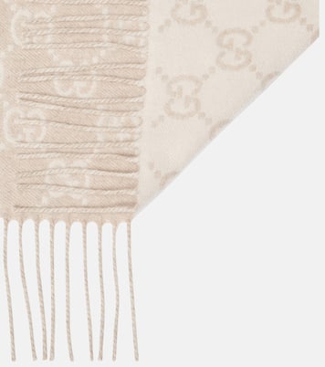 GG fringed cashmere scarf | Gucci