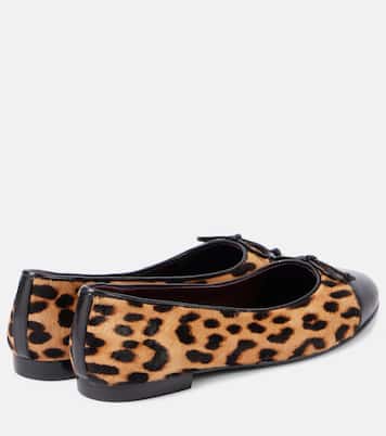 Leopard-print calf hair and leather ballet flats | Tory Burch