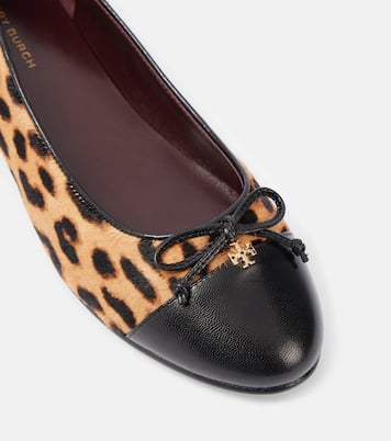 Leopard-print calf hair and leather ballet flats | Tory Burch