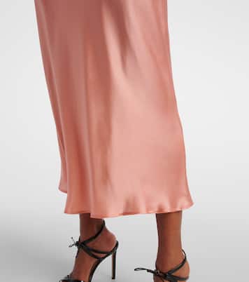 Ardith silk satin midi skirt | Rixo