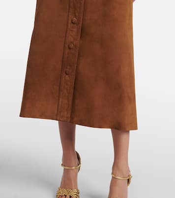 Jupe midi en daim | Valentino