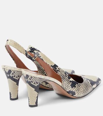 Escarpins slingback Belle 75 en cuir embossé | Paris Texas