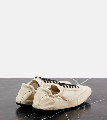 Collapse Re-Nylon suede-trimmed sneakers | Prada