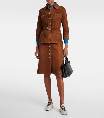 Collapse Re-Nylon suede-trimmed sneakers | Prada