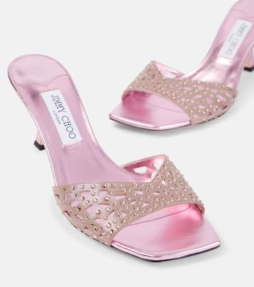 Pantoletten Skye 70 aus Satin mit Kristallen | Jimmy Choo