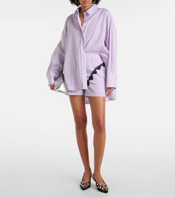 Diana asymmetric striped cotton shirt | The Attico