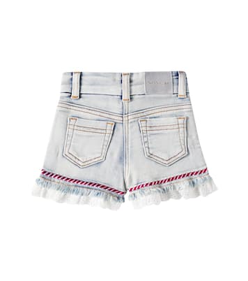 Baby Jeansshorts mit Spitze | Monnalisa