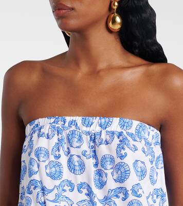 Mono bandeau Naomi de algodón fruncido | Melissa Odabash