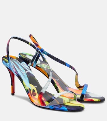Bedruckte Sandalen Rosa Z 80 aus Satin | Christian Louboutin