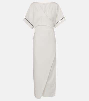 Abito a portafoglio Monili in misto cotone | Brunello Cucinelli