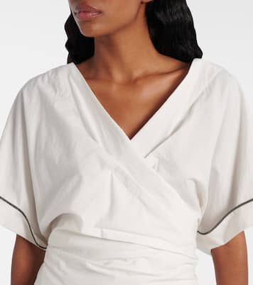 Abito a portafoglio Monili in misto cotone | Brunello Cucinelli