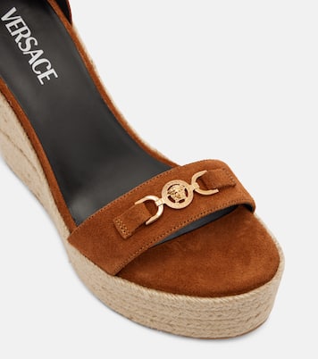 Medusa '95 suede espadrille wedges | Versace