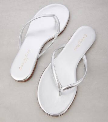 Calypso metallic leather thong sandals | Gianvito Rossi