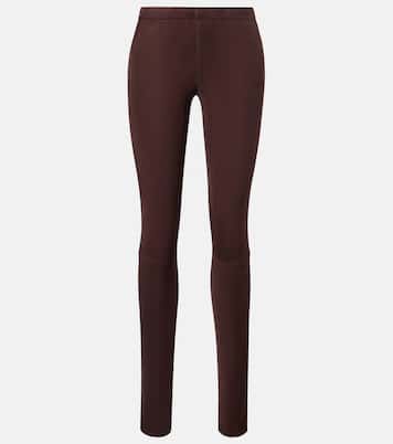 Leggings Carolyn aus Veloursleder | Stouls